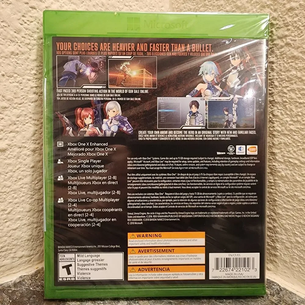 Game - Sword Art Online: Fatal Bullet (NEW) - Xbox One